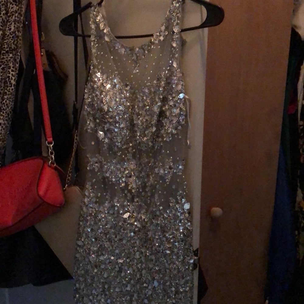 Beautiful silver embellished dress